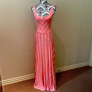 Loila (boutique) pink & white striped Maxi.Sz. M